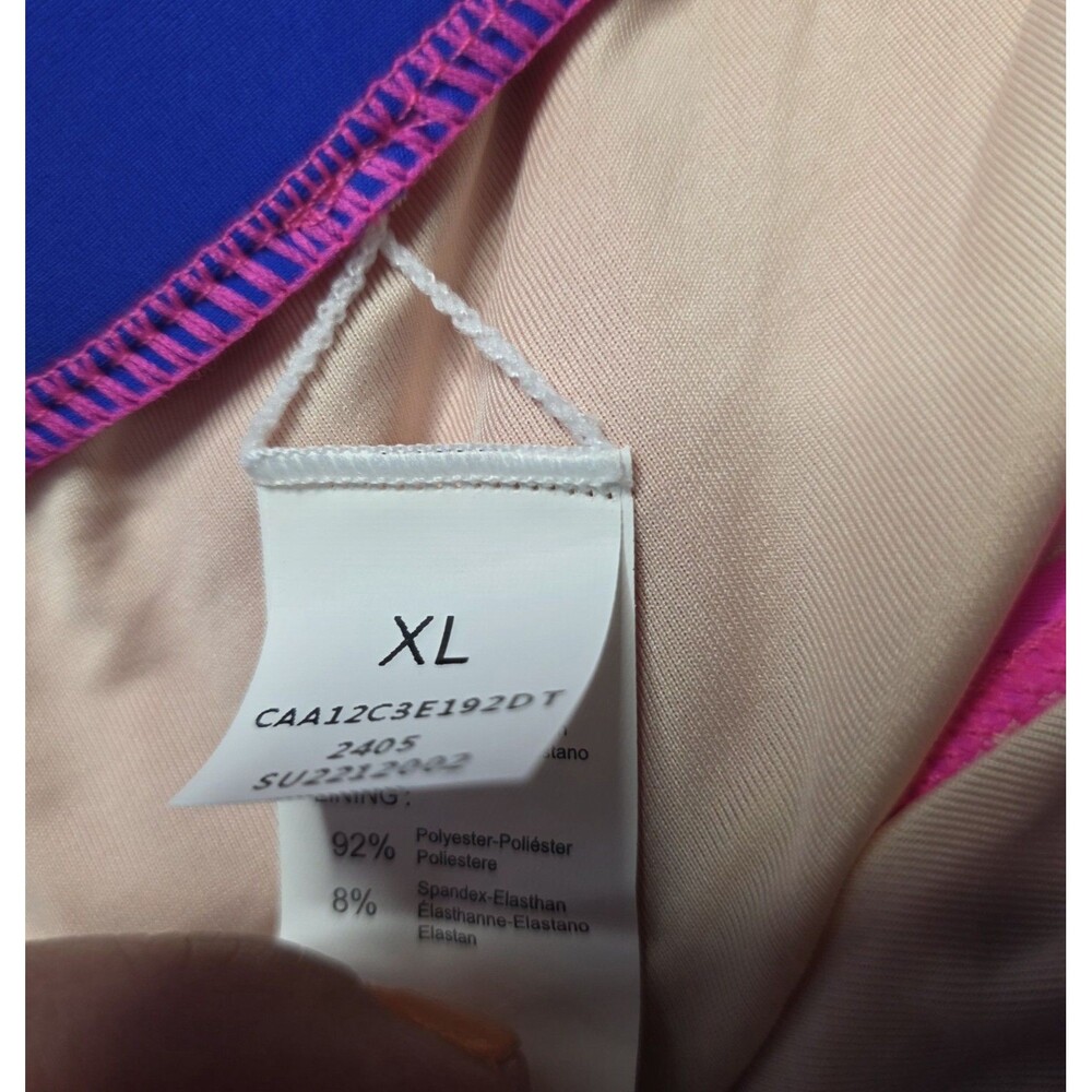 NWT Cupshe Two Piece Swimsuit Size XL Hot Pink Blue Bikini Activewear Pool Beach - Picture 4 of 8